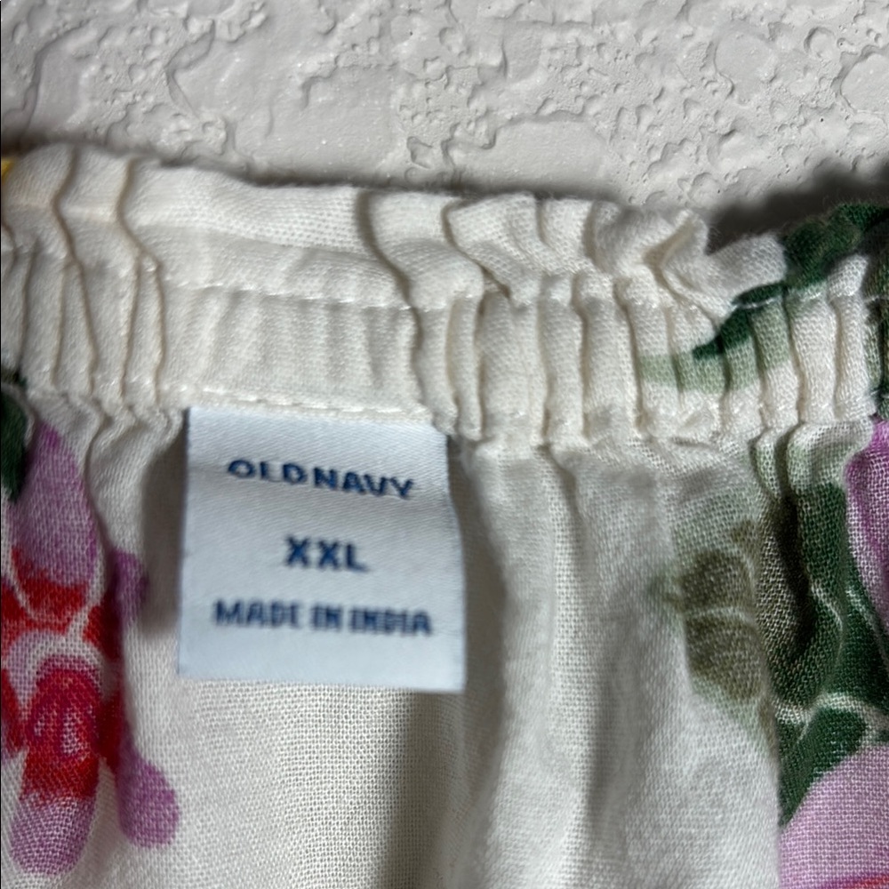 Old‎ Navy Floral Print Women's Peasant Top, Boho, Beachy - Picture 3 of 5